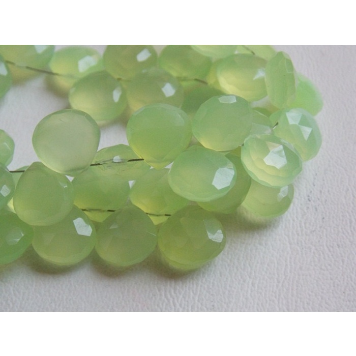 Prehnite Green Chalcedony Faceted Hearts,Teardrop,Drop,Loose Stone,Handmade,For Making Jewelry,6Inchs Strand 11X11MM Approx, PME-CY1 | Save 33% - Rajasthan Living 7