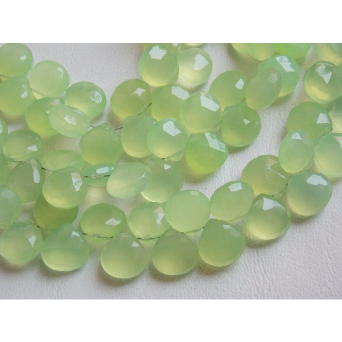 Prehnite Green Chalcedony Faceted Hearts,Teardrop,Drop,Loose Stone,Handmade,For Making Jewelry,6Inchs Strand 11X11MM Approx, PME-CY1 | Save 33% - Rajasthan Living 5