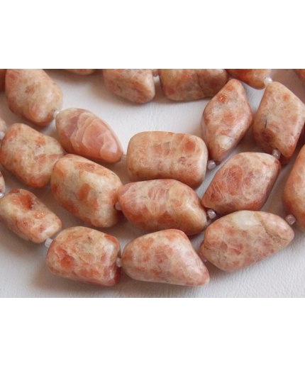 Natural Sunstone Smooth Tumble,Nuggets,Loose Stone,Handmade,For Making Jewelry,Matte Polished,Feldspar 10Inch 20X10To12X10 MM Approx TU5 | Save 33% - Rajasthan Living 5