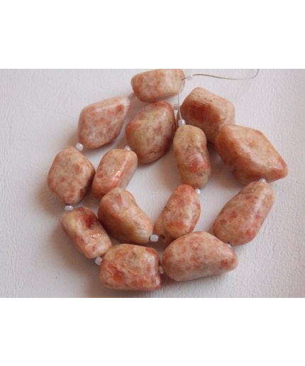 Natural Sunstone Smooth Tumble,Nuggets,Loose Stone,Handmade,For Making Jewelry,Matte Polished,Feldspar 10Inch 20X10To12X10 MM Approx TU5 | Save 33% - Rajasthan Living 7