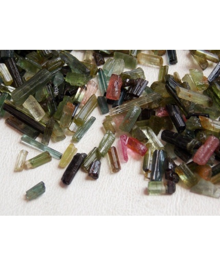 10 Gram Tourmaline Natural Crystal Rough Stick,Raw Stick,Multi Tourmaline Rough,Rough Stick 15X3 To 3X2 MM Approx | Save 33% - Rajasthan Living