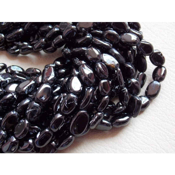 Black Spinel Smooth Tumble,Nugget,Loose Stone,Irregular Bead,For Making Jewelry 100%Natural 13Inch Strand 12X6To8X6MM Approx TU5 | Save 33% - Rajasthan Living 8