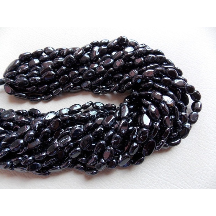 Black Spinel Smooth Tumble,Nugget,Loose Stone,Irregular Bead,For Making Jewelry 100%Natural 13Inch Strand 12X6To8X6MM Approx TU5 | Save 33% - Rajasthan Living 5