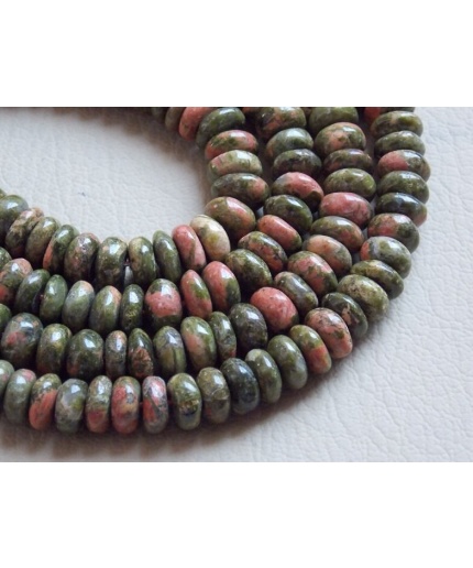 Unakite Jasper Smooth Roundel Beads,Loose Stone,For Making Jewelry,Wholesaler,Supplies 8Inch 9MM Approx 100%Natural (pme)B11 | Save 33% - Rajasthan Living