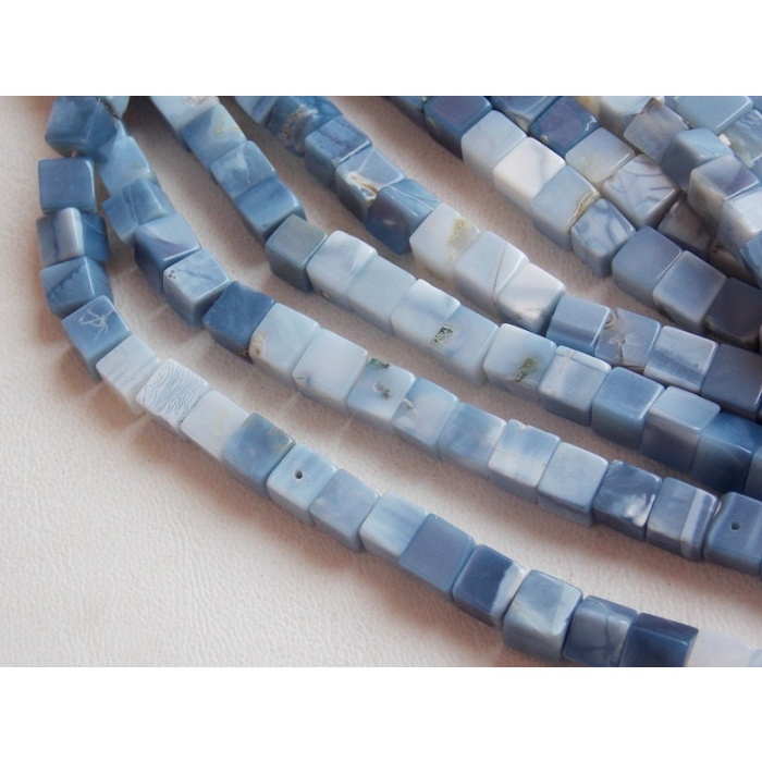 Blue Indian Opal Smooth Cube,Box,Cuboid Shape Beads 16Inch Strand 5MM Approx Wholesale Price,New Arrival (pme)CB1 | Save 33% - Rajasthan Living 6