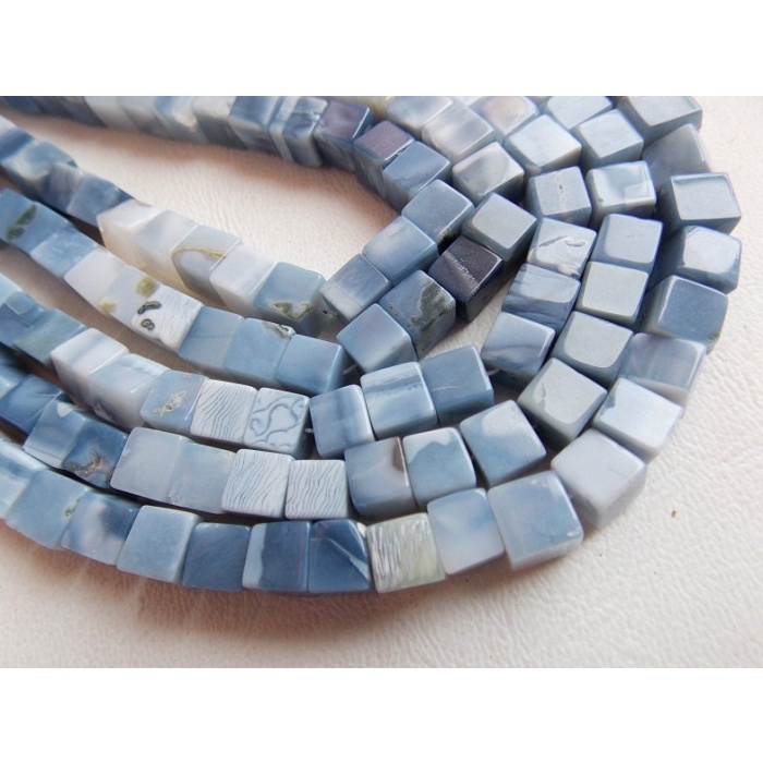 Blue Indian Opal Smooth Cube,Box,Cuboid Shape Beads 16Inch Strand 5MM Approx Wholesale Price,New Arrival (pme)CB1 | Save 33% - Rajasthan Living 7