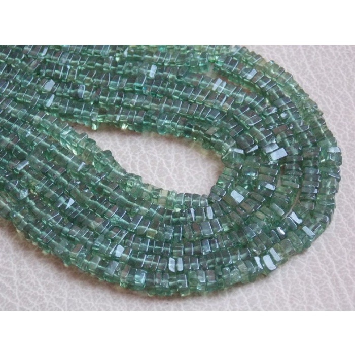 Green Apatite Smooth Heishi,Square,Cushion Shape Bead,16Inch Strand 4MM Approx,Wholesale Price,New Arrival PME(H2) | Save 33% - Rajasthan Living 8