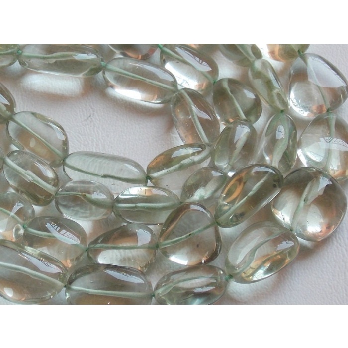 Natural Green Amethyst Smooth Tumble,Nugget,Loose Stone,Handmade 14Inch Strand 15X10To10X8MM Approx Wholesaler,Supplies (pme)TU1 | Save 33% - Rajasthan Living 5