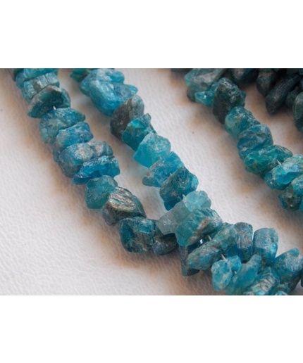 Neon Blue Apatite Natural Rough Bead,Chip,Uncut,Nugget,Anklet,10Inch Strand 8X6To4X3MM Approx,Wholesale Price,New Arrival RB5 | Save 33% - Rajasthan Living