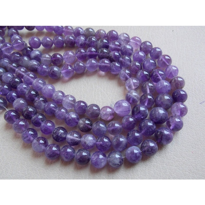 Natural Amethyst Smooth Sphere Ball Bead,Roundel,Round,14 Inch Strand,Wholesale Price,New Arrival B9 | Save 33% - Rajasthan Living 6