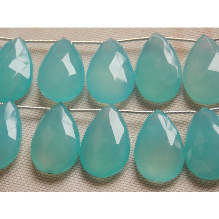 25X16MM,Aqua Blue Chalcedony Faceted Teardrop,Drop,Earrings Pair,Handmade,Loose Stone,Wholesale Price,New Arrival,PME-CY2 | Save 33% - Rajasthan Living 5