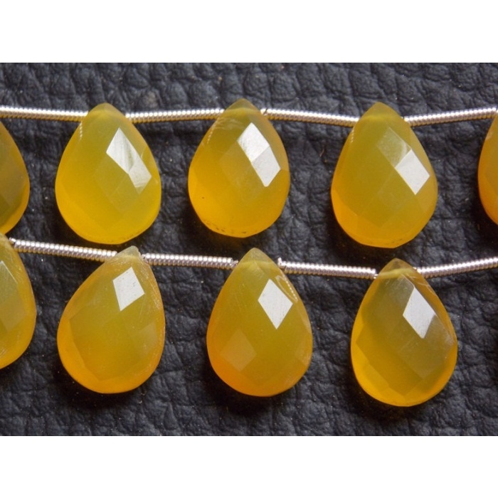 Yellow Chalcedony Faceted Teardrop,Drop,Loose Stone,Handmade,For Making Jewelry,Earring Pair,Wholesaler,Supplies 14X10MM Approx (pme)CY2 | Save 33% - Rajasthan Living 5