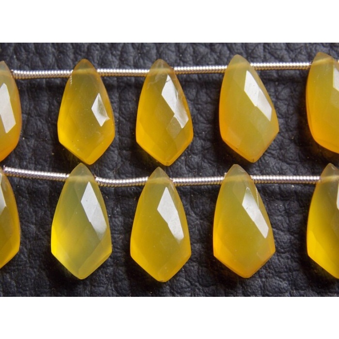 Yellow Chalcedony Tie,Faceted,Teardrop,Drop,Loose Stone,Earring Pair,For Making Jewelry,Wholesaler,Supplies 15X8MM Approx PME-CY2 | Save 33% - Rajasthan Living 8