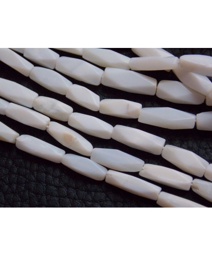 White Indian Opal Faceted Tubes,Cylinder,Drum Shape Beads,Handmade,Loose Stone,16Inch 15X4To10X4 MM Approx,Wholesaler,Supplies B8 | Save 33% - Rajasthan Living 7