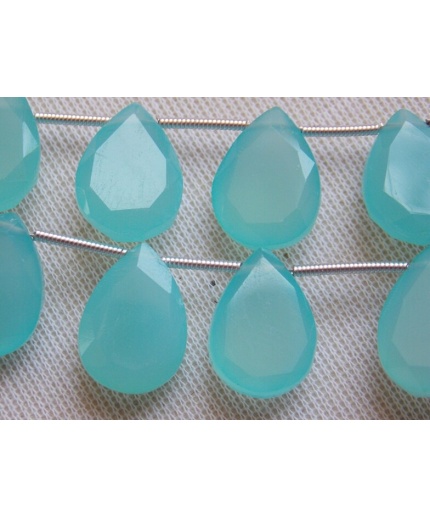 Aqua Chalcedony Faceted Teardrops,Cut Stone,Drops,Briolettes,Earrings Pair,Loose Stone,Wholesaler,Supplies 15X10MM Approx (pme) CY2 | Save 33% - Rajasthan Living 3