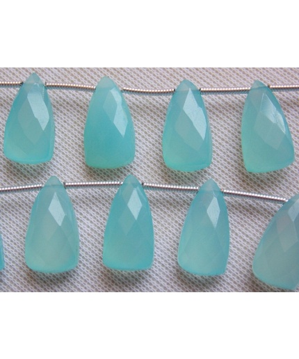 Aqua Chalcedony Long Triangle,Trillion,Pyramid,Teardrop,Drop,Briolette,Faceted,Earrings Pair,Wholesale Price 15X8MM Approx PME-CY2 | Save 33% - Rajasthan Living 3