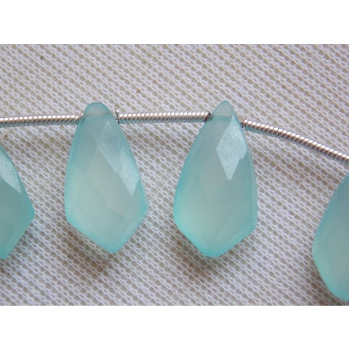 Aqua Blue Chalcedony Kite Cut,Loose Bead,Fancy,Faceted,Briolette,Teardrop,For Making Earrings,Loose Stone,Wholesaler,15X8MM,PME-CY2 | Save 33% - Rajasthan Living 6