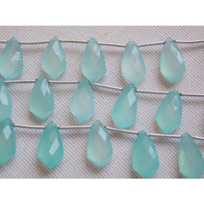 Aqua Blue Chalcedony Kite Cut,Loose Bead,Fancy,Faceted,Briolette,Teardrop,For Making Earrings,Loose Stone,Wholesaler,15X8MM,PME-CY2 | Save 33% - Rajasthan Living 7