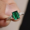 Engagement Ring 5 Carat Natural Emerald Gemstone Ring May Birthstone Ring Emerald Cut Natural Green Gemstone Ring Sterling Silver Ring | Save 33% - Rajasthan Living 8