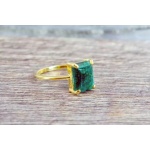 Emerald Engagement Ring, 3 Carat Emerald Ring, Emerald Solitaire Ring, Emerald Anniversary Ring, Emerald Cocktail Ring, 14K Yellow Gold Ring | Save 33% - Rajasthan Living 12