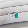 3.70 Carat Natural Emerald Sterling Silver 925 Green Gemstone Ring Handmade Ring for Men/Women Engagement Ring | Save 33% - Rajasthan Living 11