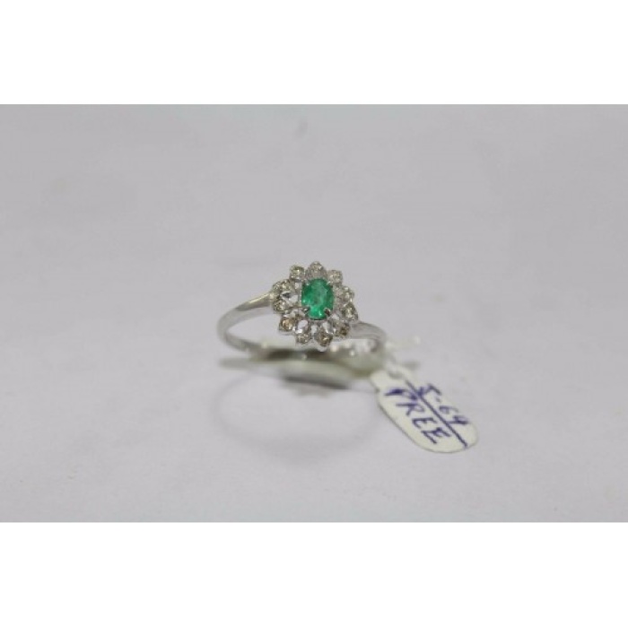 Hallmarked 925 Sterling Silver Ring Real Green Emerald & Diamonds | Save 33% - Rajasthan Living 9