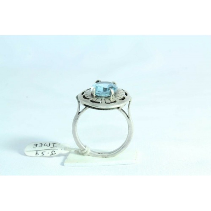 925 Sterling Silver Blue Topaz StoneOxidised Polish | Save 33% - Rajasthan Living 7