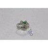 Hallmarked 925 Sterling Silver Ring With Real Green Emerald & Diamonds | Save 33% - Rajasthan Living 15