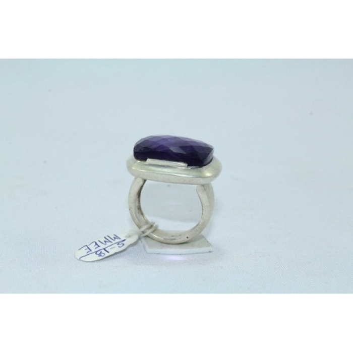 925 Sterling Silver Women’s Ring Real Chess Cut Amethyst Stone | Save 33% - Rajasthan Living 8