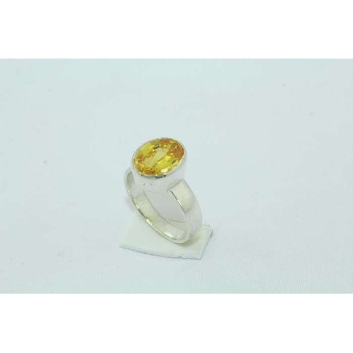 925 Sterling Silver Yellow Cubic Zirconia Zircon Stone | Save 33% - Rajasthan Living 5