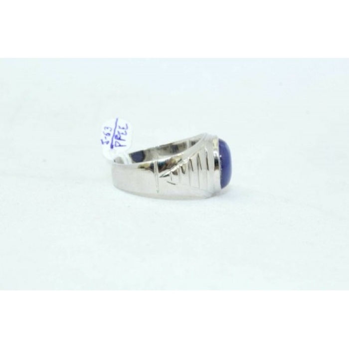 925 Hallmarked Sterling Silver Men’s Ring Synthetic Blue Star Sapphire Stone | Save 33% - Rajasthan Living 10