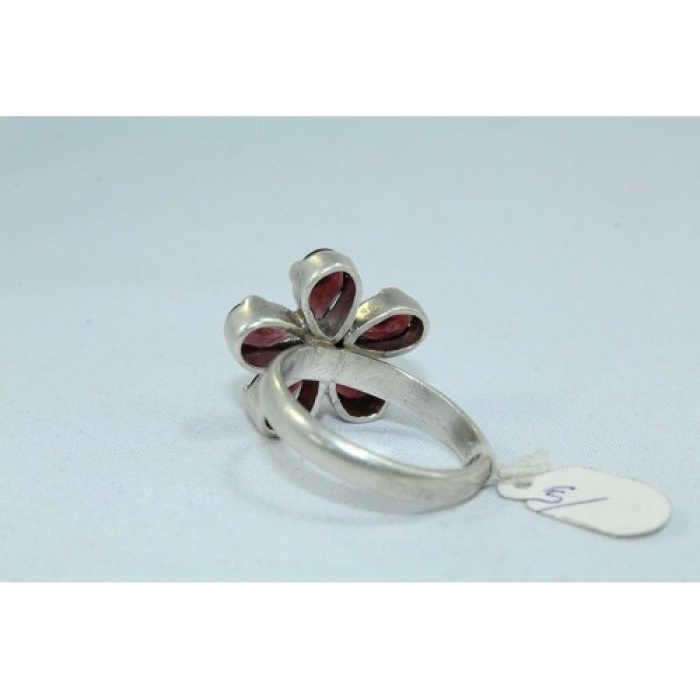 925 Sterling Silver Women’s Ring Real Natural Garnet Stone Flower Design | Save 33% - Rajasthan Living 10