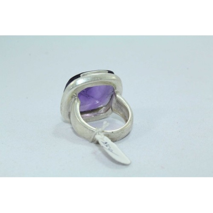 925 Sterling Silver Women’s Ring Real Chess Cut Amethyst Stone | Save 33% - Rajasthan Living 9