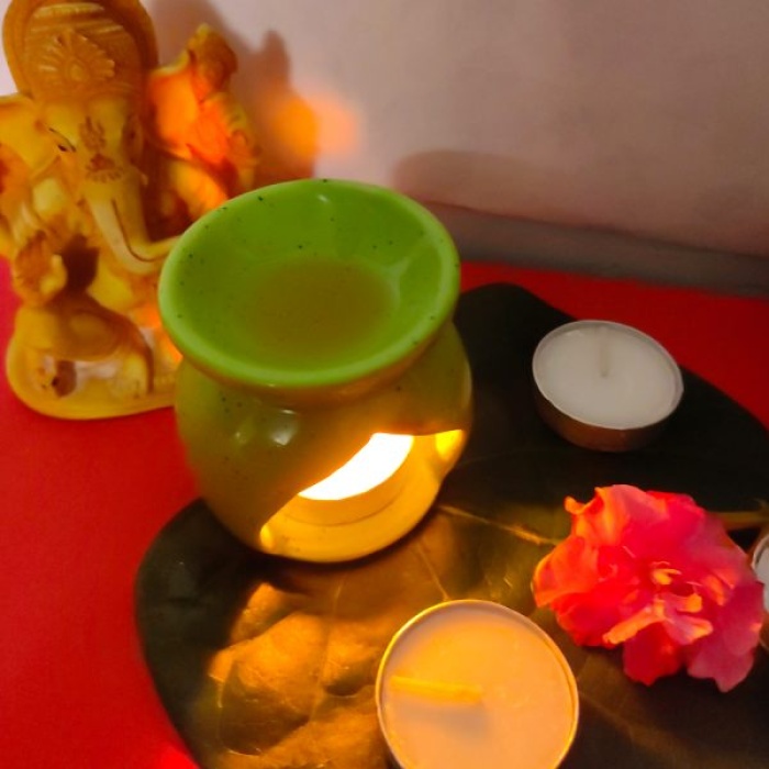 iHandikart  Aroma Ceramic Burner With Scanted/Aroma Oil 10ml Bottle, Fragrance-Levender, Sandalwood | Save 33% - Rajasthan Living 6
