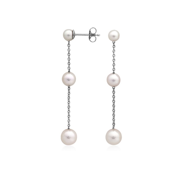 Freshwater Cultured Pearl Triple Drop Earrings | Save 33% - Rajasthan Living 5