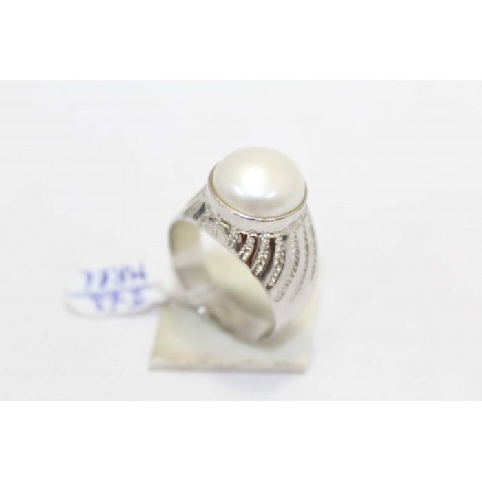 Hallmarked Sterling Silver 925 Men’s Ring White Pearl Gemstone | Save 33% - Rajasthan Living 6