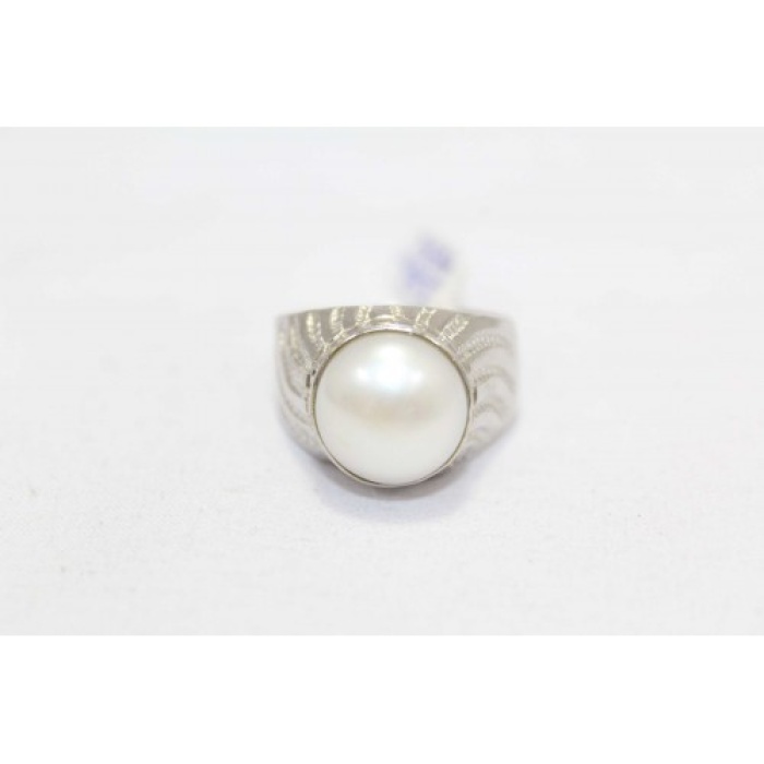 Hallmarked Sterling Silver 925 Men’s Ring White Pearl Gemstone | Save 33% - Rajasthan Living 9