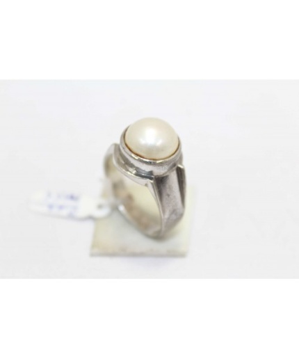 Hallmarked Sterling Silver 925 Men’s Ring White Pearl Gemstone | Save 33% - Rajasthan Living 3