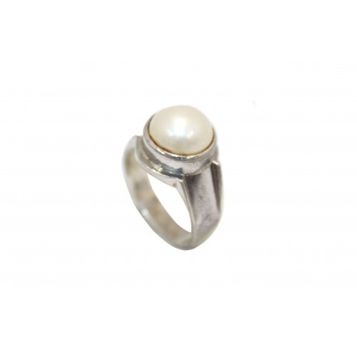 Hallmarked Sterling Silver 925 Men’s Ring White Pearl Gemstone | Save 33% - Rajasthan Living 5