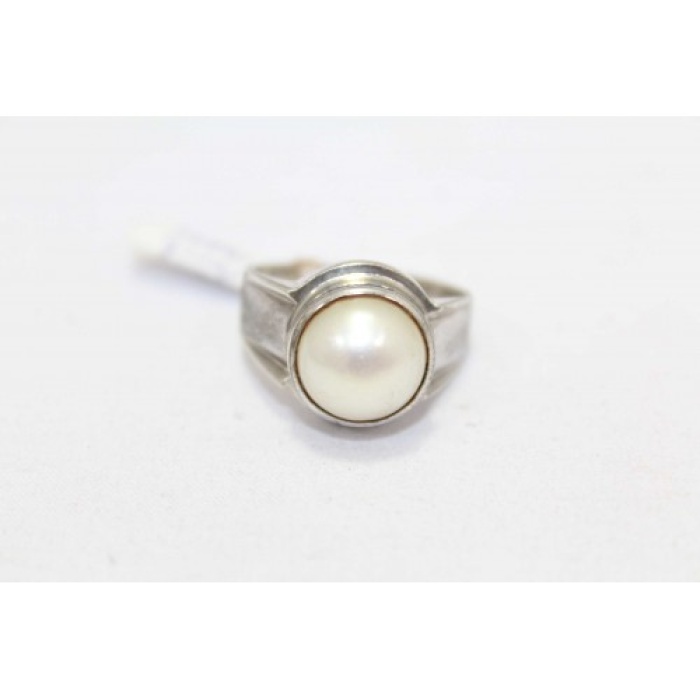 Hallmarked Sterling Silver 925 Men’s Ring White Pearl Gemstone | Save 33% - Rajasthan Living 9