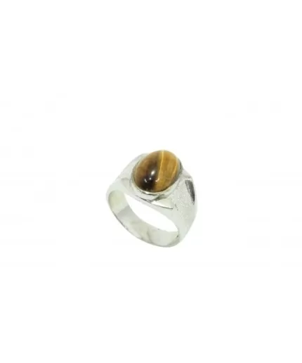 925 Hallmarked Sterling Silver Men’s Ring Brown Tiger’s Eye | Save 33% - Rajasthan Living