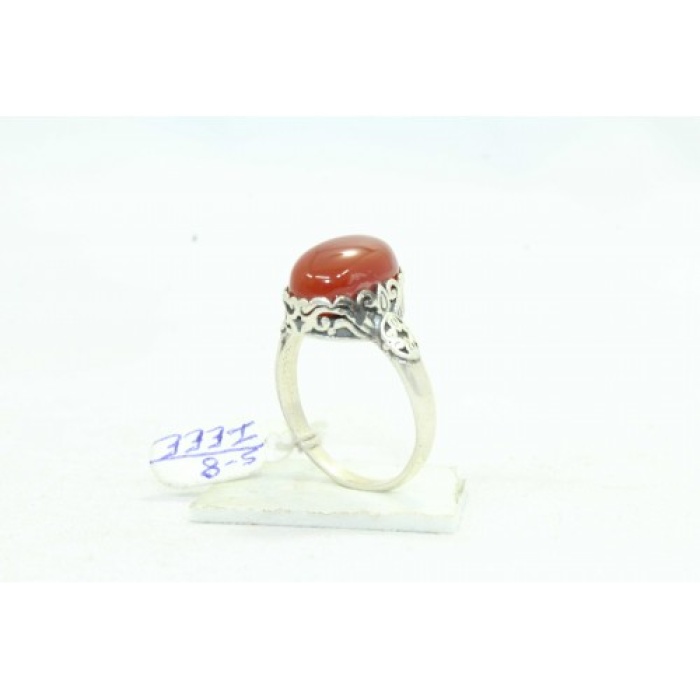 925 Sterling Silver Women’s Ring Natural Orange Carnelian Stone Filigree Work | Save 33% - Rajasthan Living 7