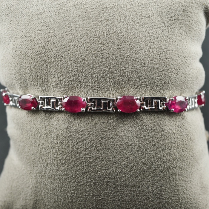 Natural Ruby 925 Sterling Silver Bracelet | Save 33% - Rajasthan Living 8