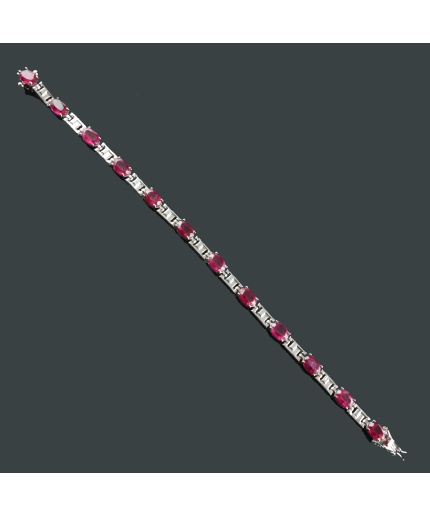 Natural Ruby 925 Sterling Silver Bracelet | Save 33% - Rajasthan Living