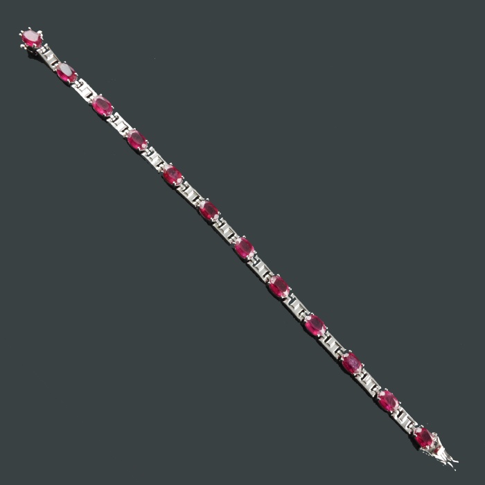 Natural Ruby 925 Sterling Silver Bracelet | Save 33% - Rajasthan Living 5