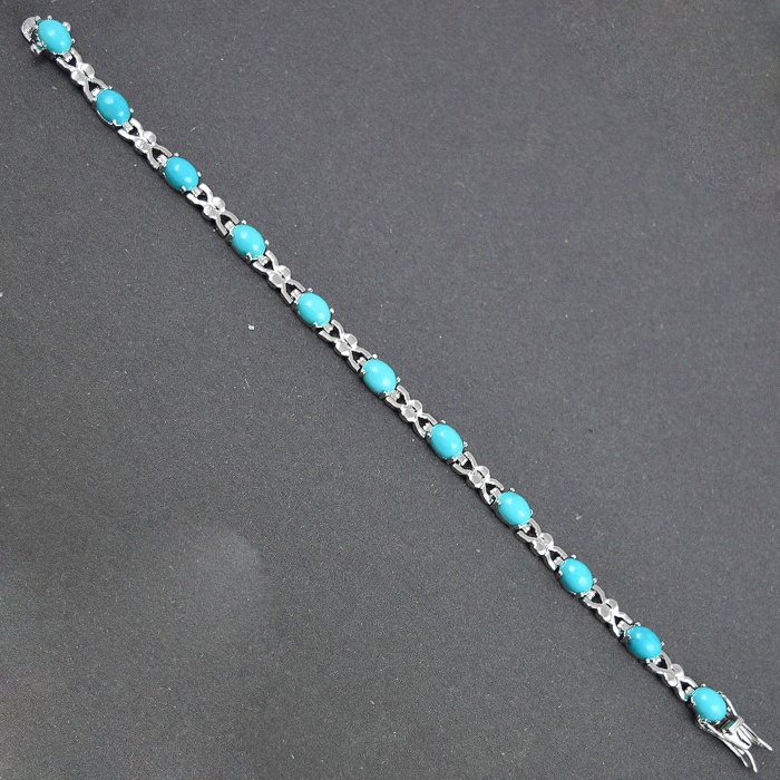 Natural Turquoise  925 Sterling Silver Bracelet | Save 33% - Rajasthan Living 7