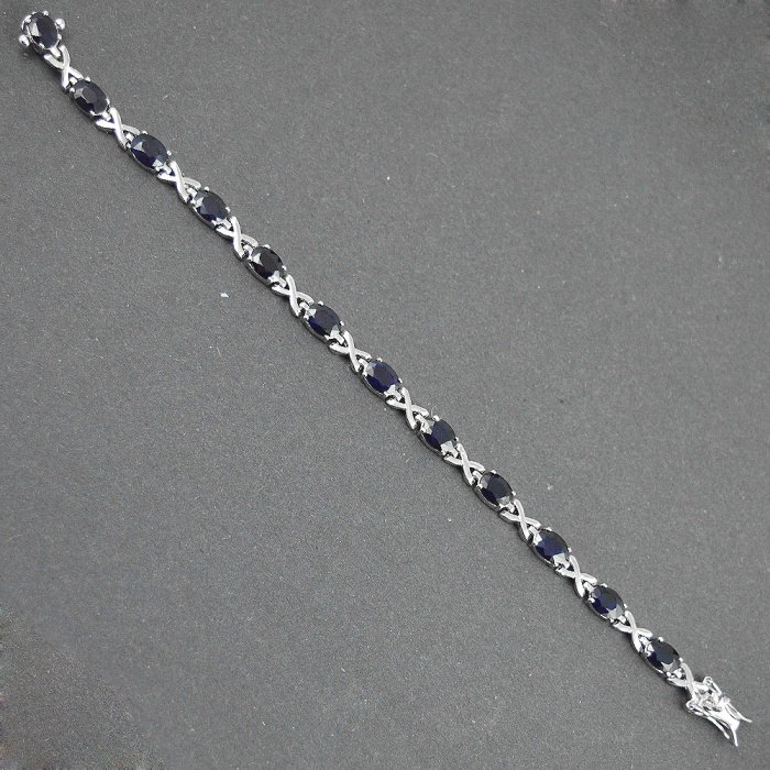 Natural Sapphire  925 Sterling Silver Bracelet | Save 33% - Rajasthan Living 7