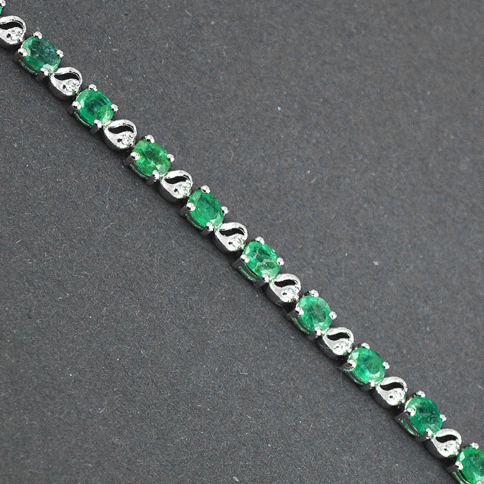 Natural Emerald, cz  925 Sterling Silver Bracelet | Save 33% - Rajasthan Living 6