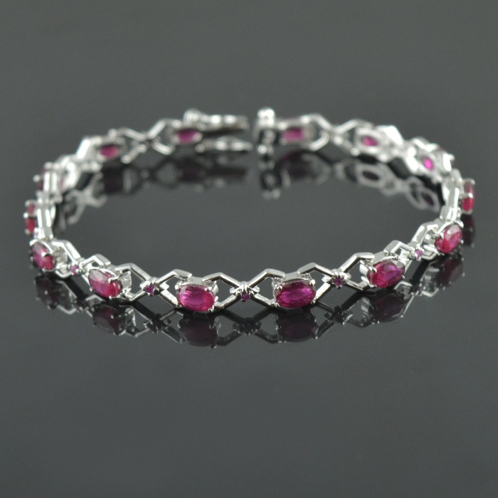 Natural Ruby  925 Sterling Silver Bracelet | Save 33% - Rajasthan Living 5