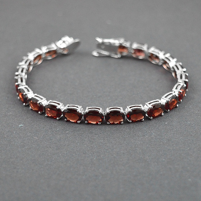 Natural Garnet  925 Sterling Silver Bracelet | Save 33% - Rajasthan Living 5